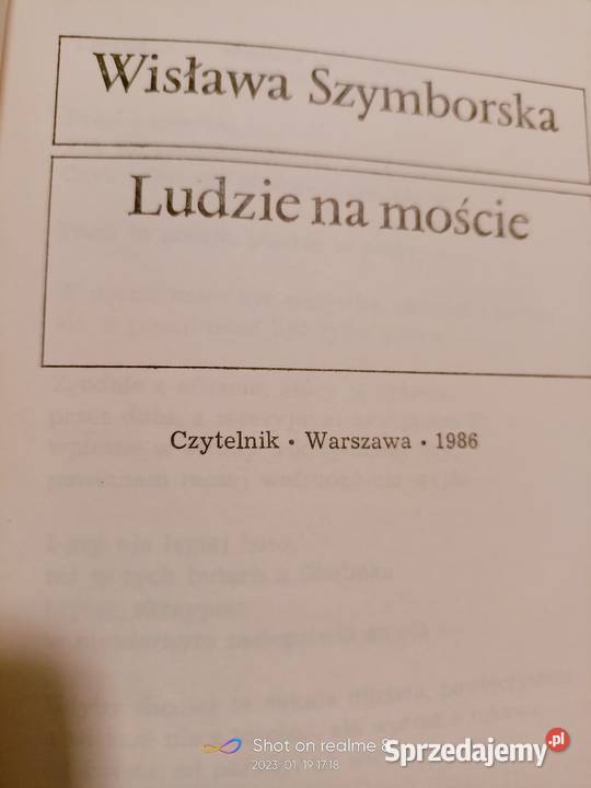 Szymborska Poezje Ludzie na moście książki Warszawa