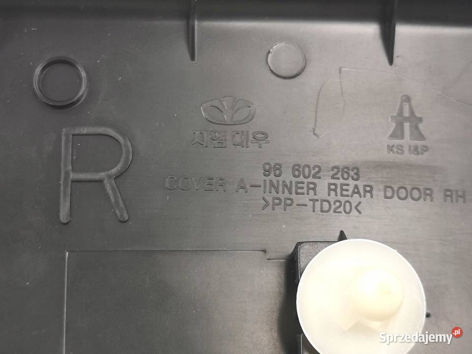 OSŁONA WEW DRZWI PRAWY TYŁ CHEVROLET SPARK