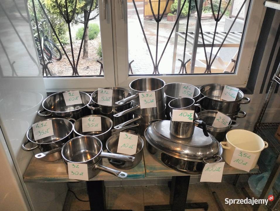 Garnki rondle gastronomiczne opakowania Słupia Kapitulna sprzedam