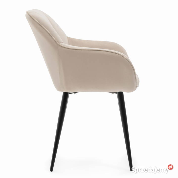 Beżowe Krzesło Tapicerowane Lago Wysyłka 24H