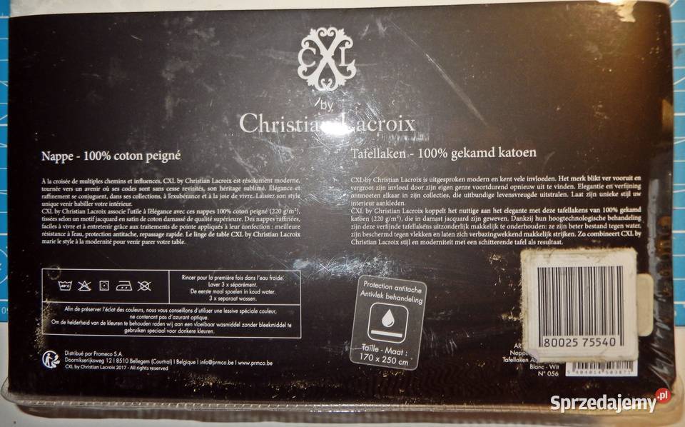 Christian Lacroix Obrus 170 x 250 biały Wyposażenie wnętrz Zawiercie