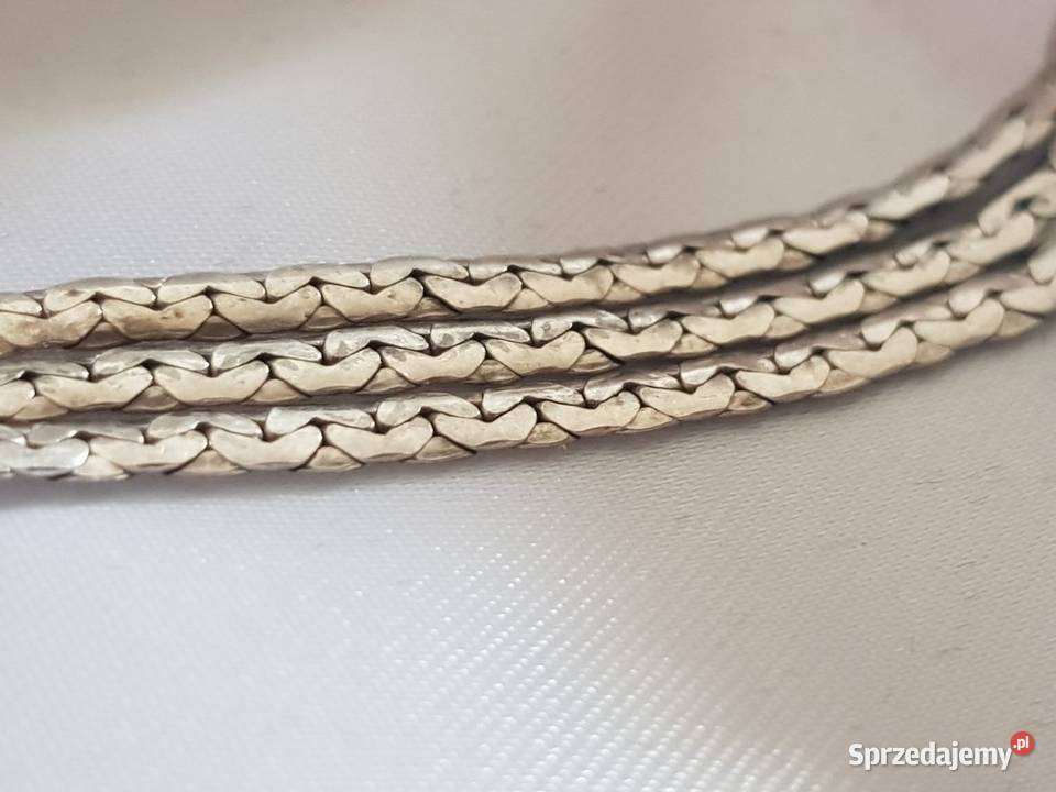 Srebrna bransoletka z hematytem kamień Kielce