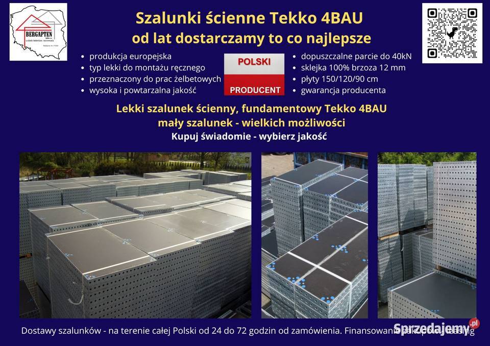 Szalunek fundamentowy Tekko 26 m2 lekkie Kielce