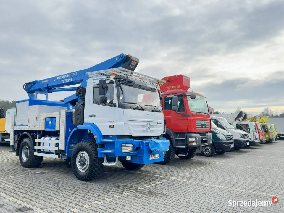 Mercedes AXOR 1829 4x4 Zwyżka RUTHMANN STEIGER Widełki