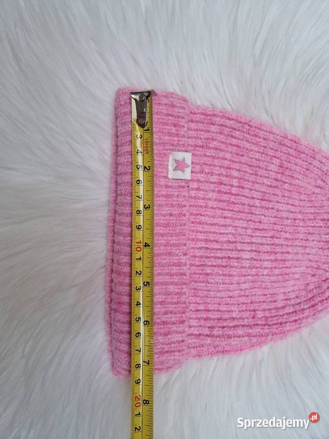 56 Rózowa ciepła czapka dziewczynki