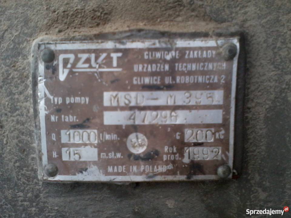 pompa do wody 1ca90 motopompa małopolskie Jodłówka-Wałki