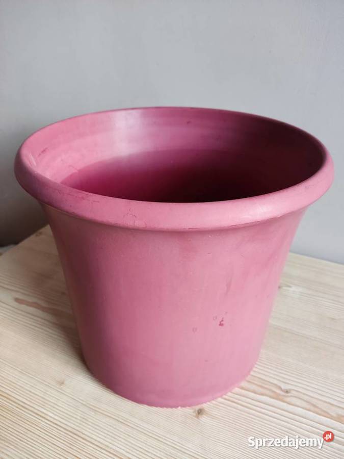 Donica doniczka ceramiczna odcień bordowy fi 29 Głuchołazy