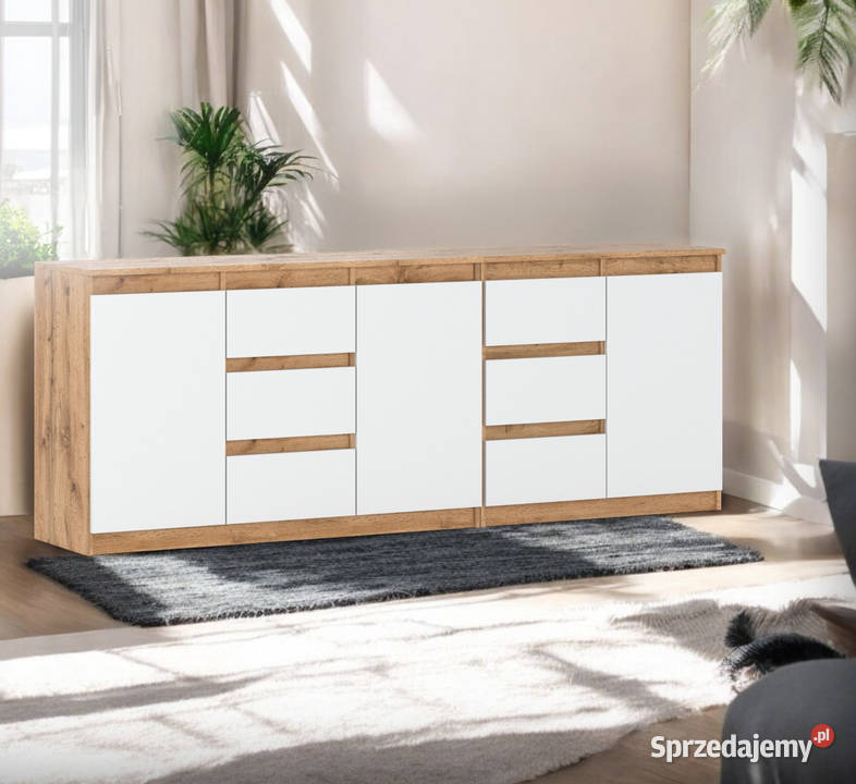 Komoda Pojemna Młodzieżowa Do Salonu 6 Szuflad 75cm