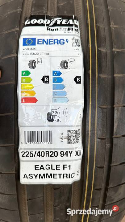 1x OPONA 22540R20 Goodyear Eagle F1 Asymmetric 3 Gorzów Wielkopolski