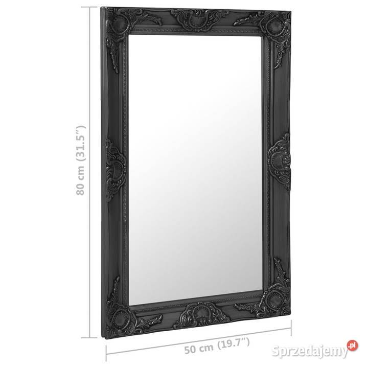 Lustro ścienne w stylu barokowym 50x80 czarne Warszawa