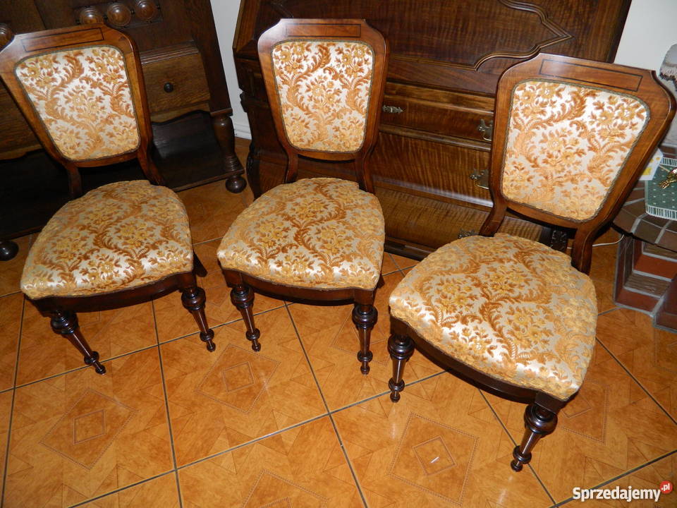 Krzesła trzy siedzisko na sprężynach