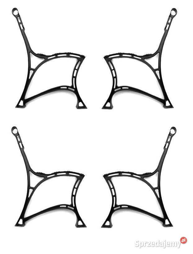 SUPER ZESTAW MEGA 6x nogi ławki ogrodowe czarny Końskie
