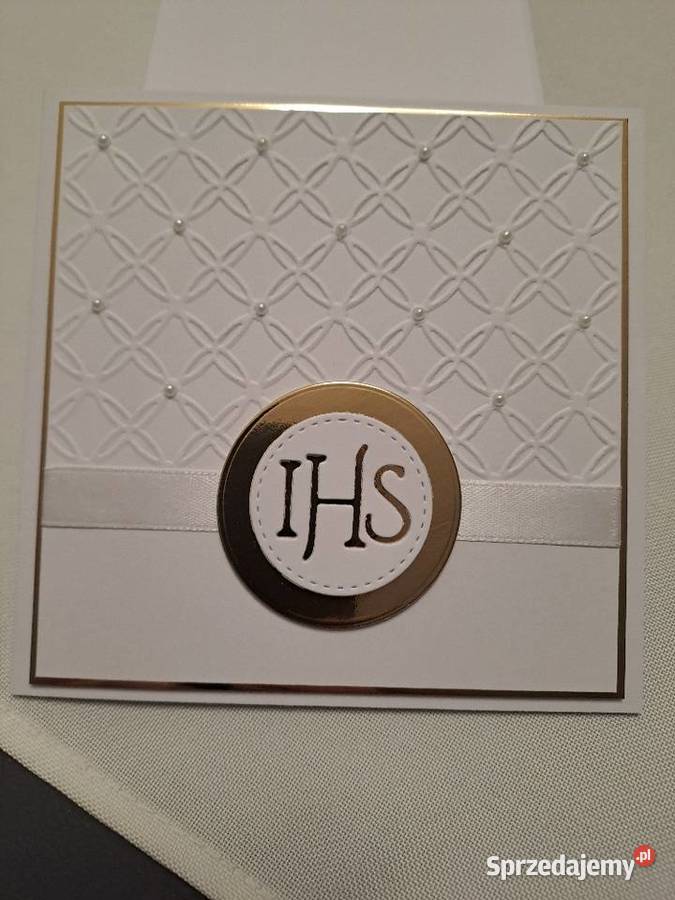 Kartka z okazji komunii w kopercie Rękodzieło Strzebiń