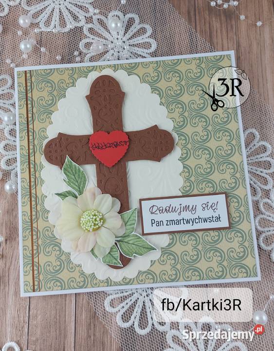 Wielkanoc Kartki ręcznie robione RELIGIJNE Zbójno