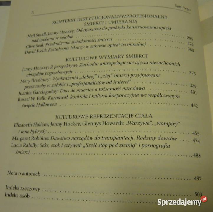 Społeczne i kulturowe reprezentacje śmierci Anna Krotoszyn sprzedam