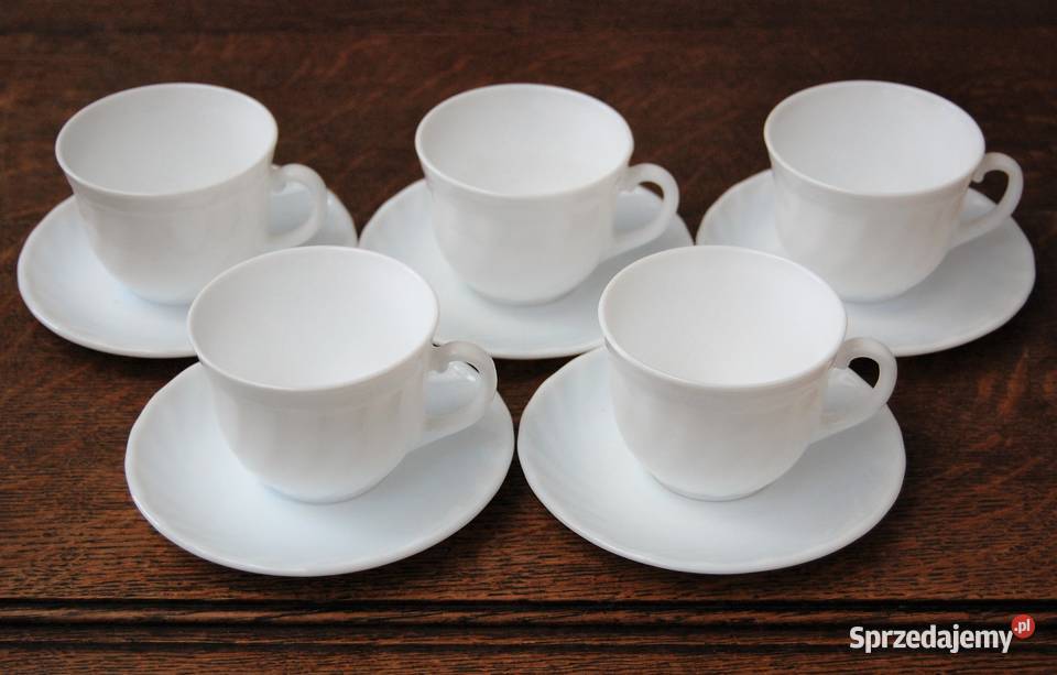 Filiżanki Arcopal Francja 200 ml 5 białe szkło Lublin