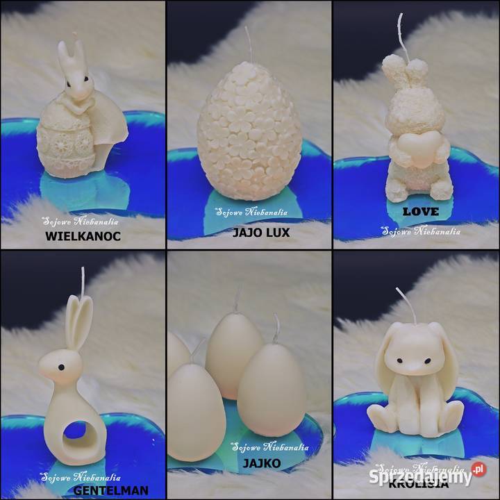 Świece sojowe wielkanocne wolnostojące świeczki Kutno