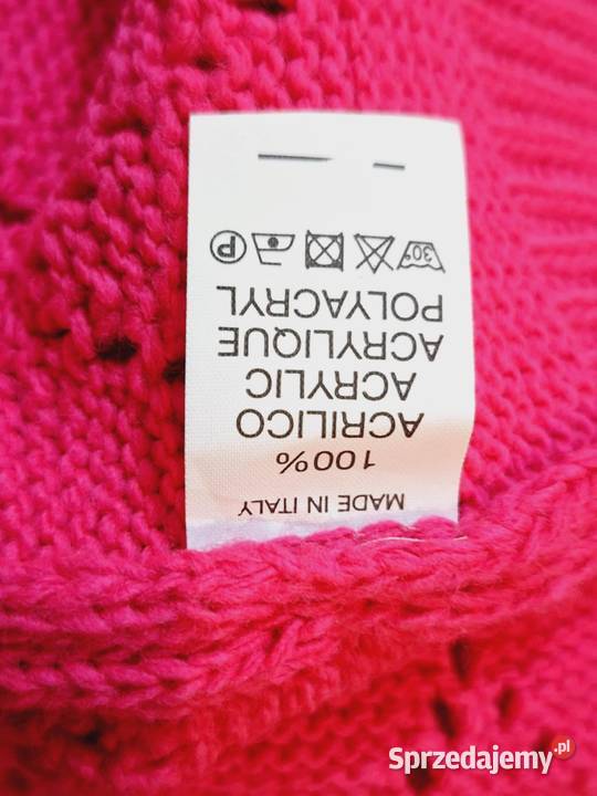 L Swetr ażurowy neon różowy nowy warmińsko-mazurskie
