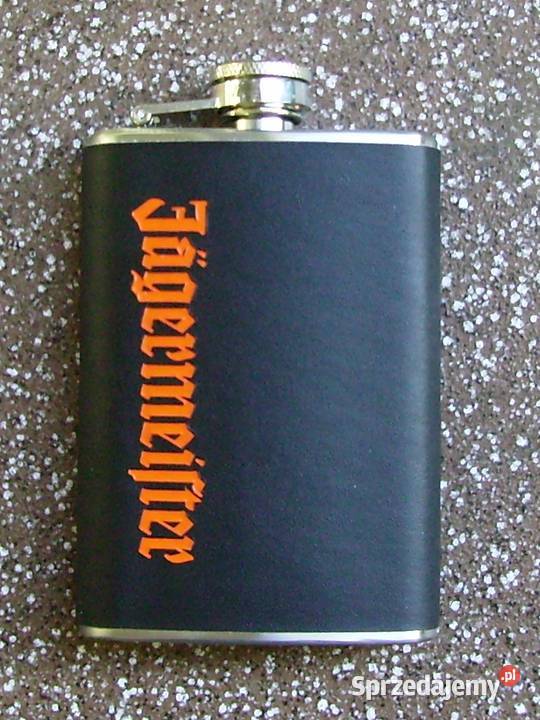 Piersiówka metalowa w skórzanej koszulce śląskie Rybnik