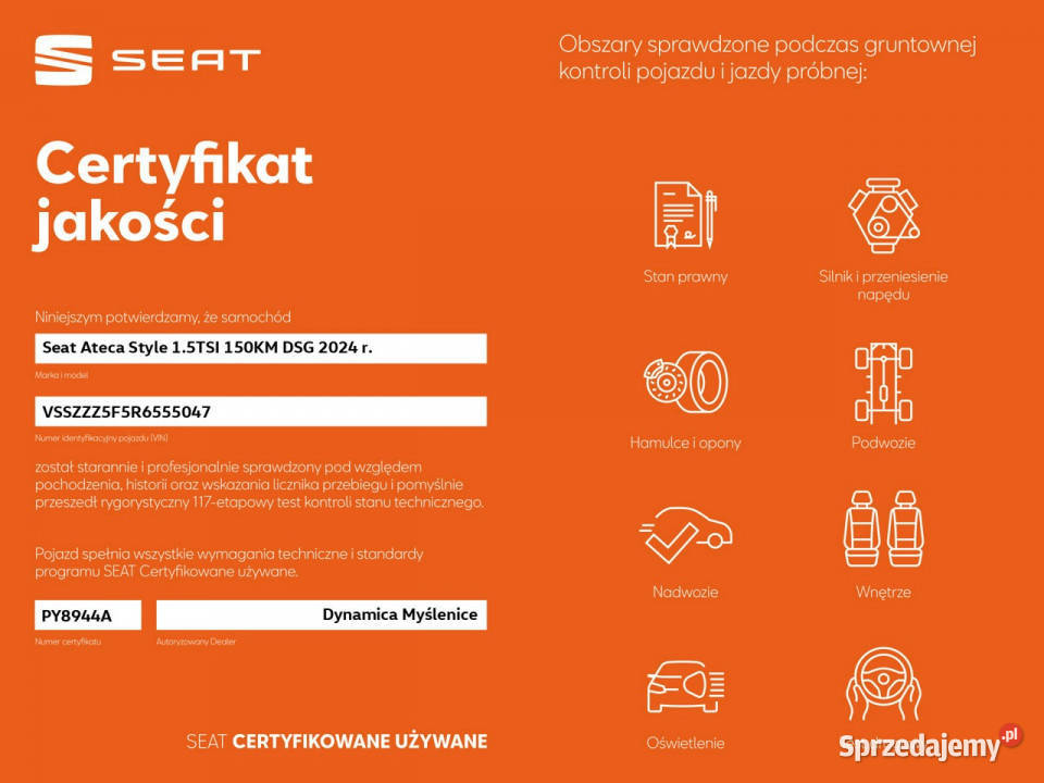 Seat Ateca VAT 23 Style 15TSI 150 DSG 2024 r system Start-Stop