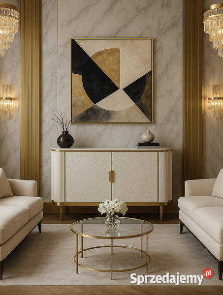 Komoda jasnozłota Champion Glamour Premium z Golkowice