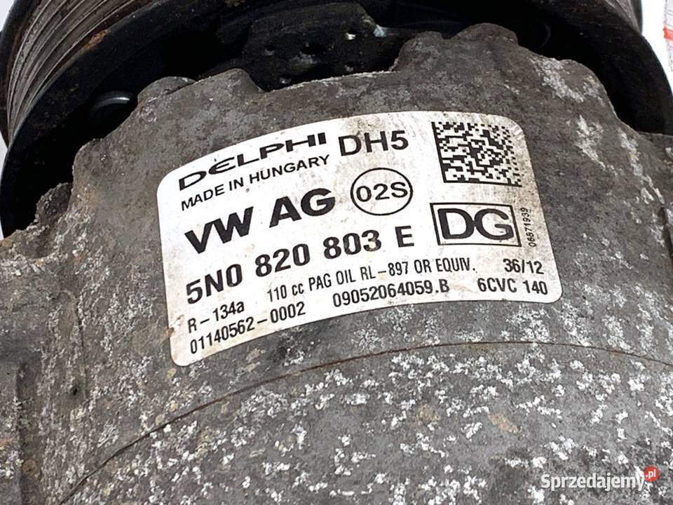 SPRĘŻARKA KLIMATYZACJI VW PASSAT B7 5N0820803E