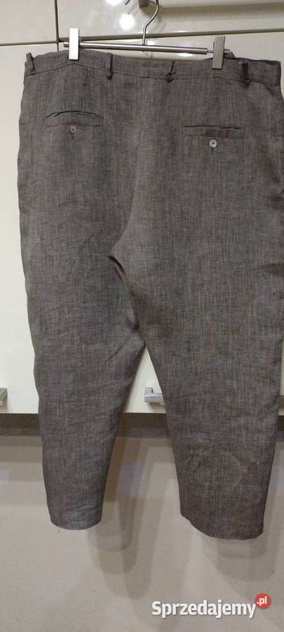 Spodnie w ko9lorze beżowym PURO LINO brązowy/beżowy Lublin