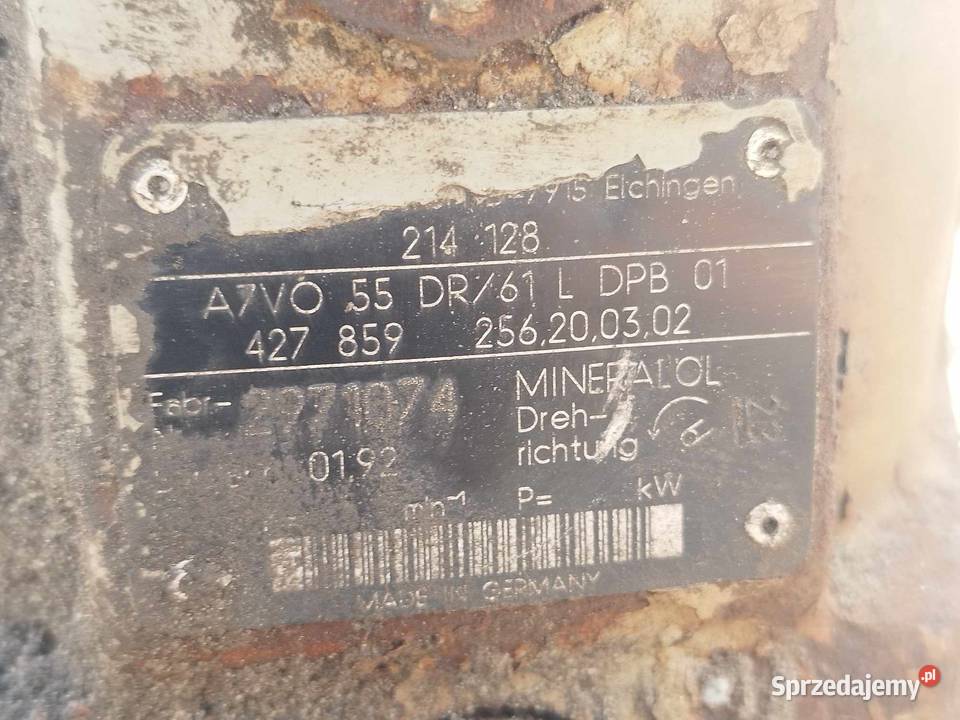 Pompa Hydromatik A7V0 80 A7VO 55 Volvo Akerman wielkopolskie Strzyżew