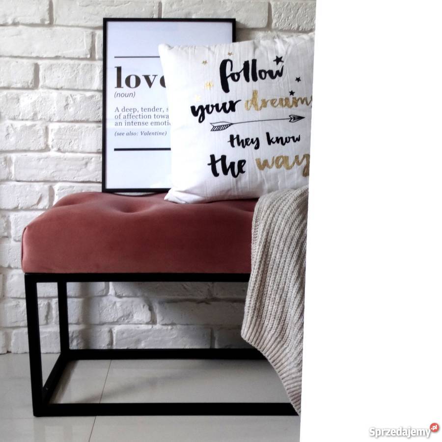 Loft ławka na metalowym stelażu konstrukcji Łódź