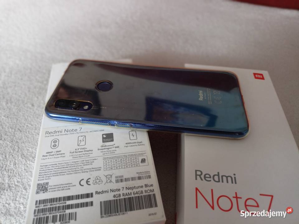 Sprzedam telefon Redmi Note 7 4GB RAM 64 ROM dolnośląskie Wrocław