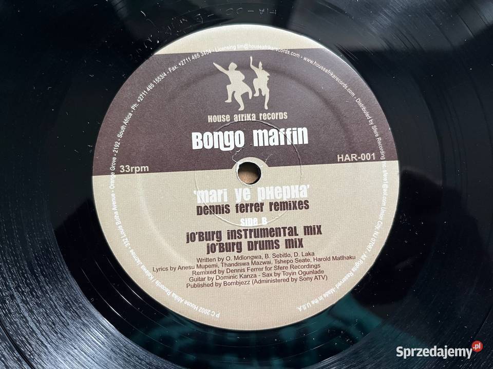 Bongo Maffin Mari Ye Phepha Dennis Ferrer Błażejowice sprzedam