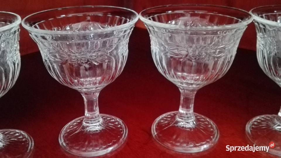 Kielichy puchary 6 szkło Ząbkowice Śląskie sprzedam