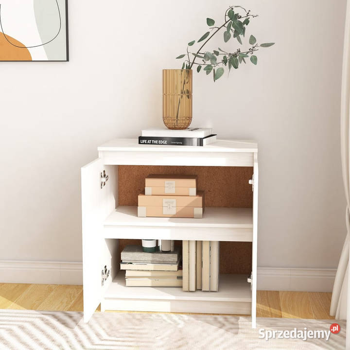 Szafka biała 60x36x65 lite drewno sosnowe