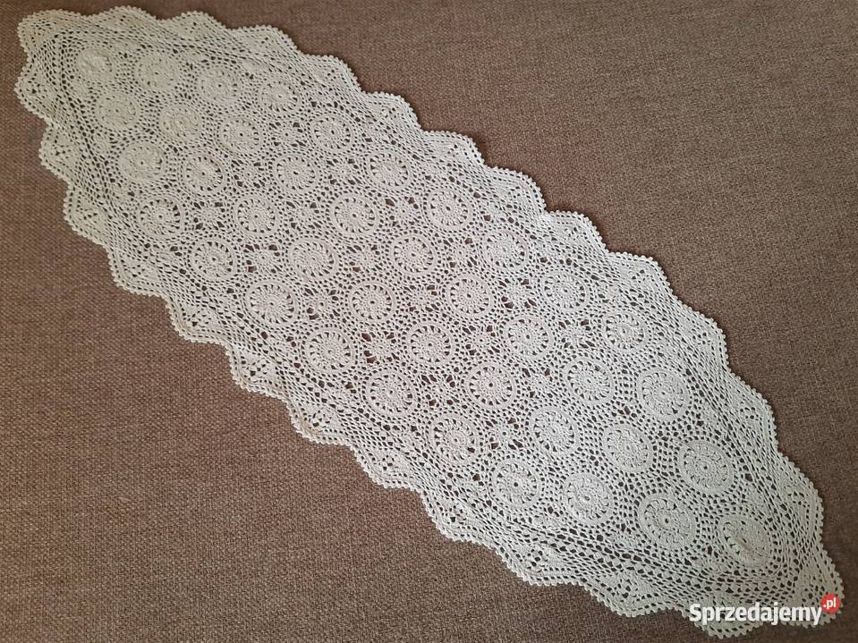 Bawełniana serweta szydełkowa serwetka Tkaniny Łódź