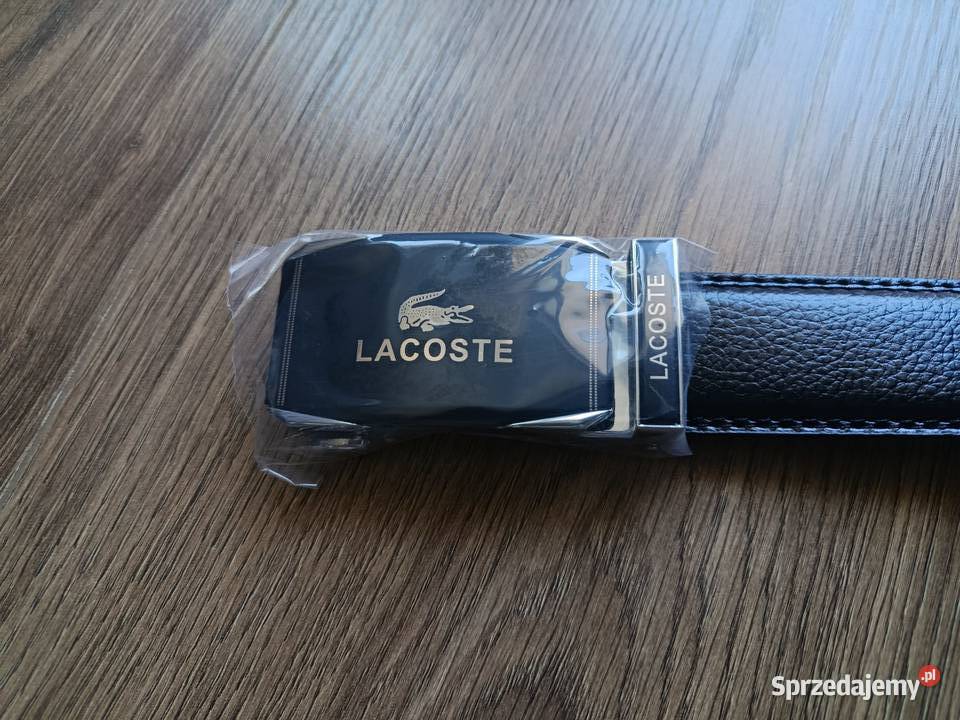 Pasek skórzany męski Lacoste do garnituru i na Skóra Ekologiczna Białystok
