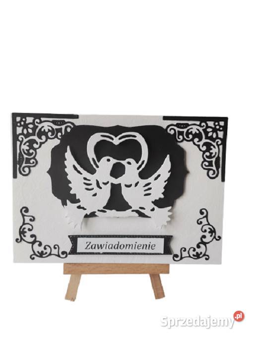 Zawiadomienia Ślub Gołębie Z Sercem C6 Czerń Poznań