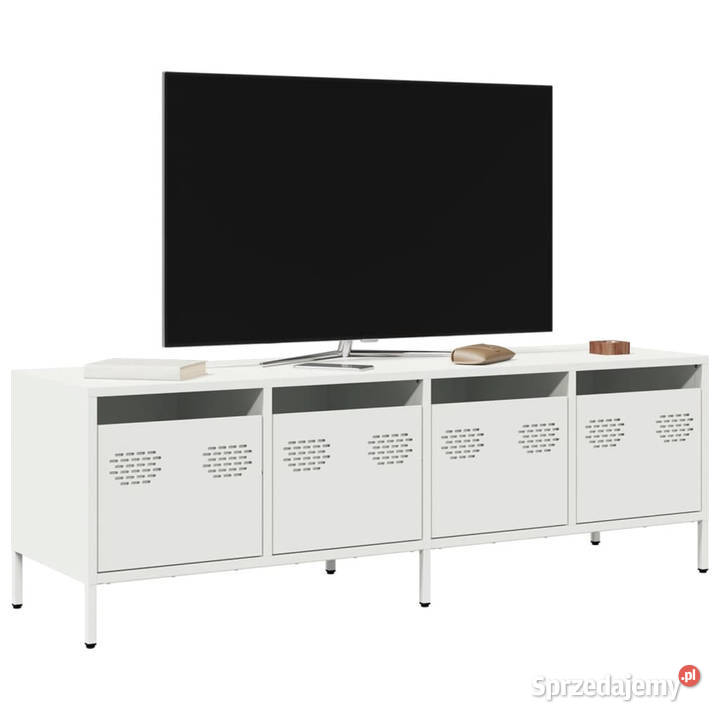 Szafka RTV biała 135x39x435 stal walcowana na Warszawa