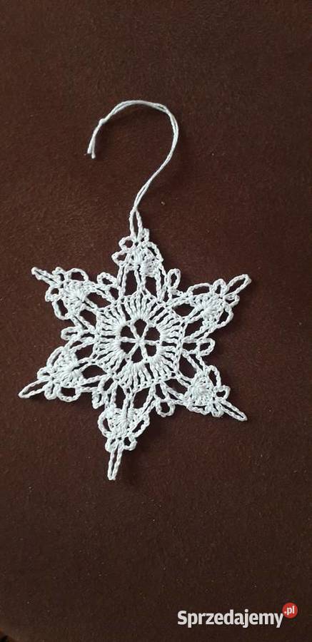 Gwiazdki śniżynki ręcznie robione na szydełku Łódź