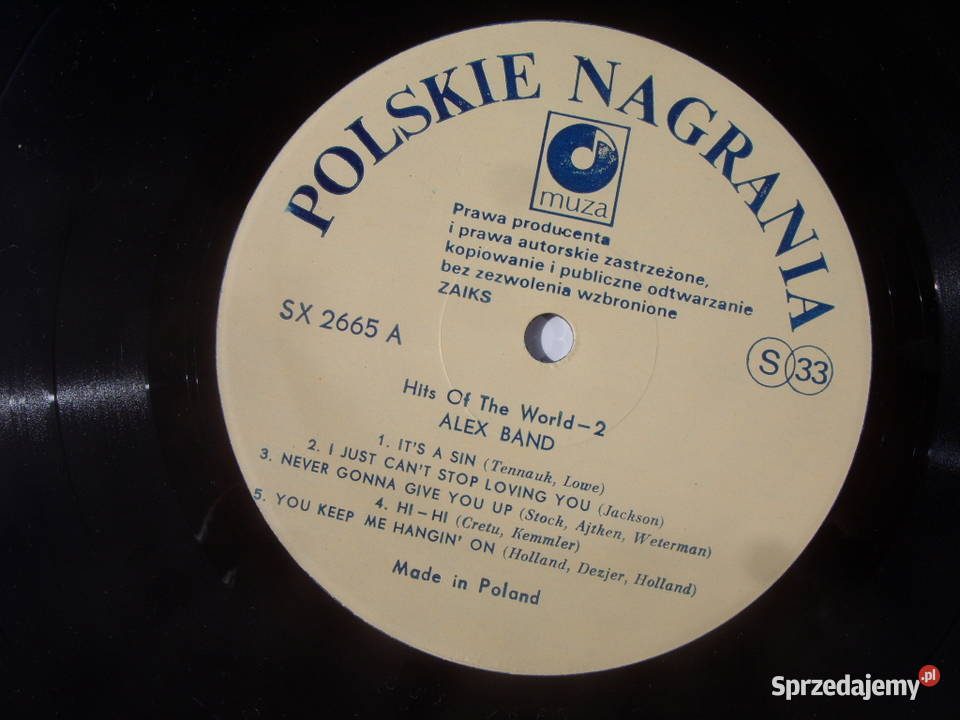 Płyta LP Rock ALEX BANDHITS OF THE 2 1988 Wołów