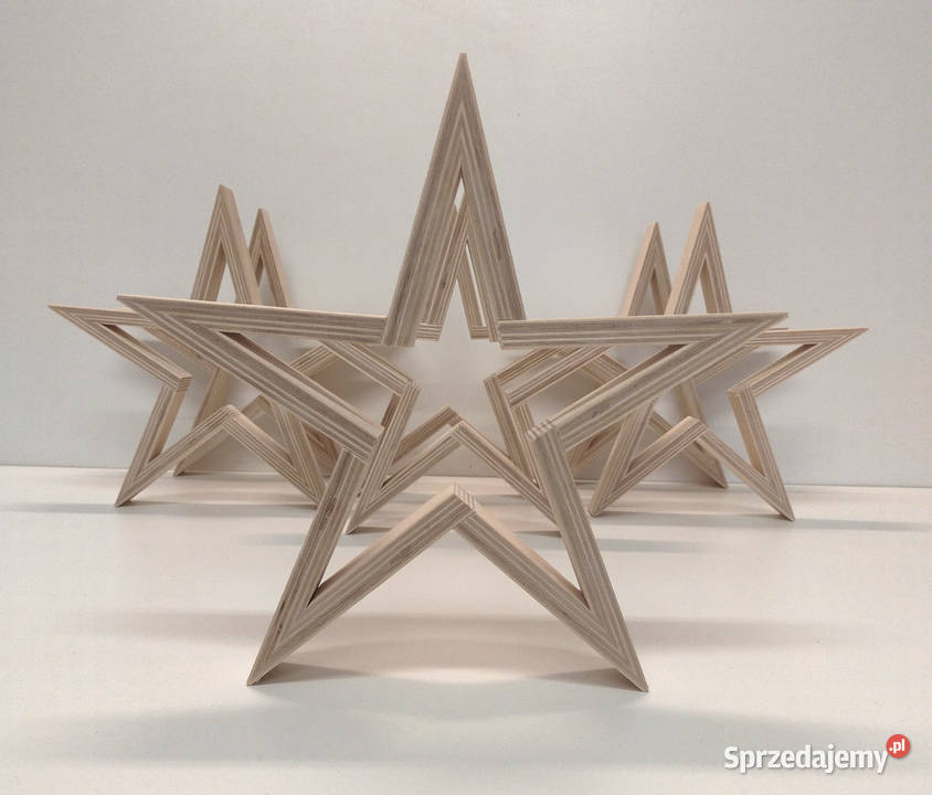 Drewniana Gwiazda Boże Narodzenie Dekoracja Baza Bytom