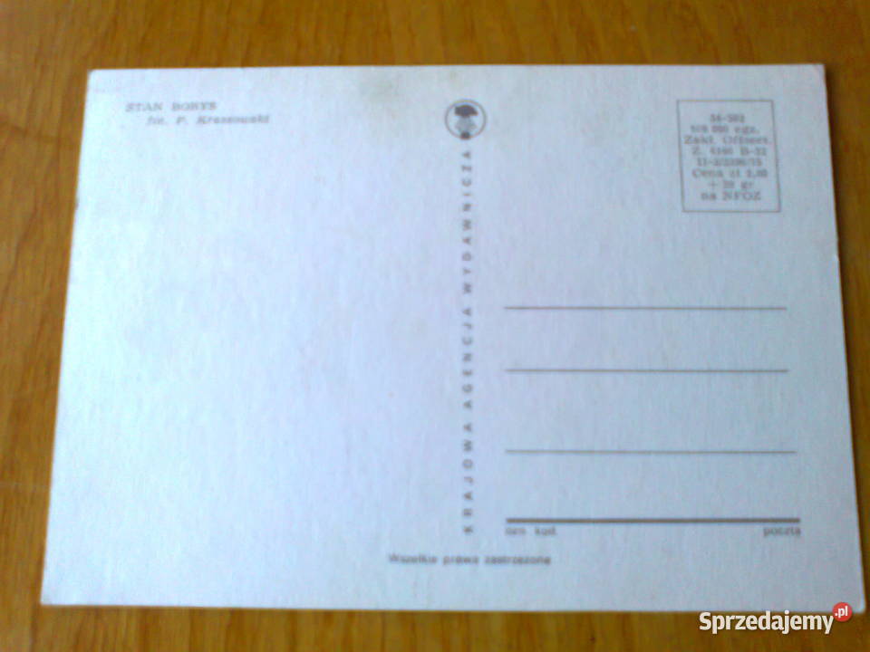 Stan Borys pocztówka pocztowa Pocztówki i karty telefoniczne podlaskie Łomża