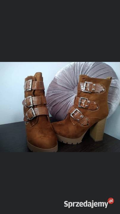 Buty lekko ocieplane obcas 10 Kłobuck