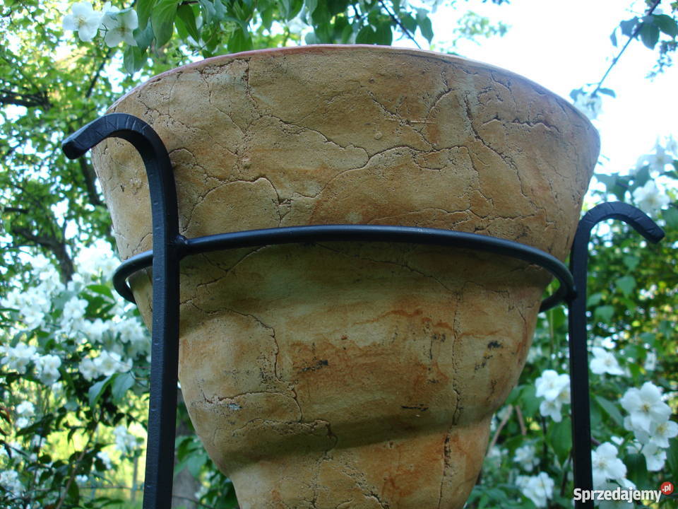 Donica ceramiczna mrozoodporna w stojaku 90 Jelenia Góra