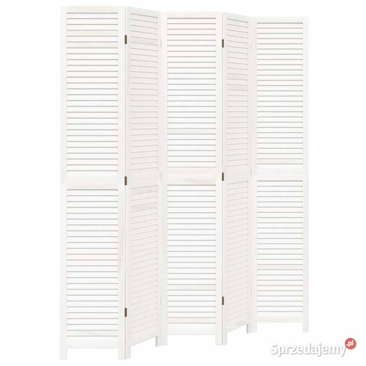 vidaXL Parawan pokojowy 5panelowy białySKU358840