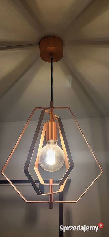 Lampa wisząca miedziana 35 x 35