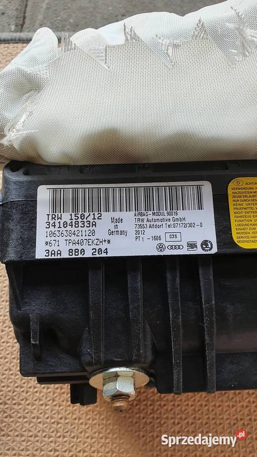 Airbag passat b7 pasy kierowcy pasazera świętokrzyskie Wąchock