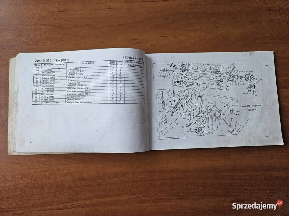 Katalog Prasa Sipma Z2241 Z2242 Leszno