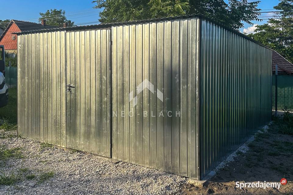 Blaszak Garaż Blaszany 4x5m Drzwi Ocynk Dach łódzkie Łęczyca sprzedam