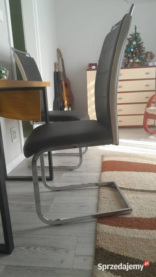 krzesła czarne do salonu Grzybowo