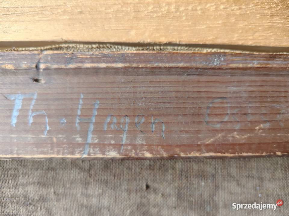 Stary obraz olejny Morze Bałtyckie